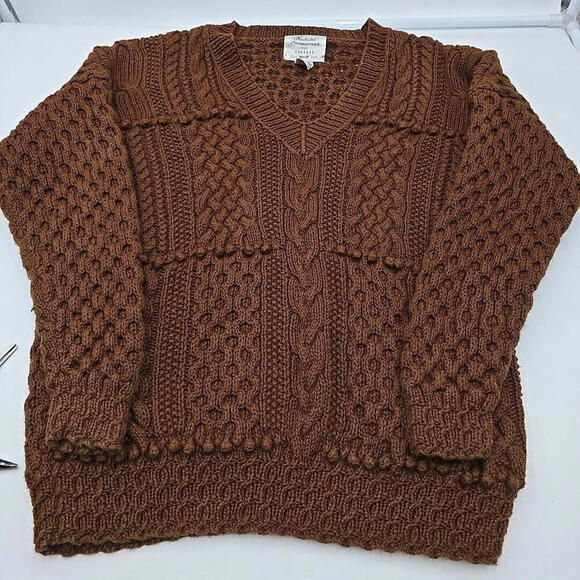 Cie Internationale Express Hand Knitted Chunky XS Colonial Fall Sweater - Picture 9 of 15